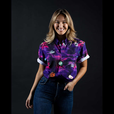 RSVLTS Rick and Morty Space KUNUFLEX Short Sleeve Shirt