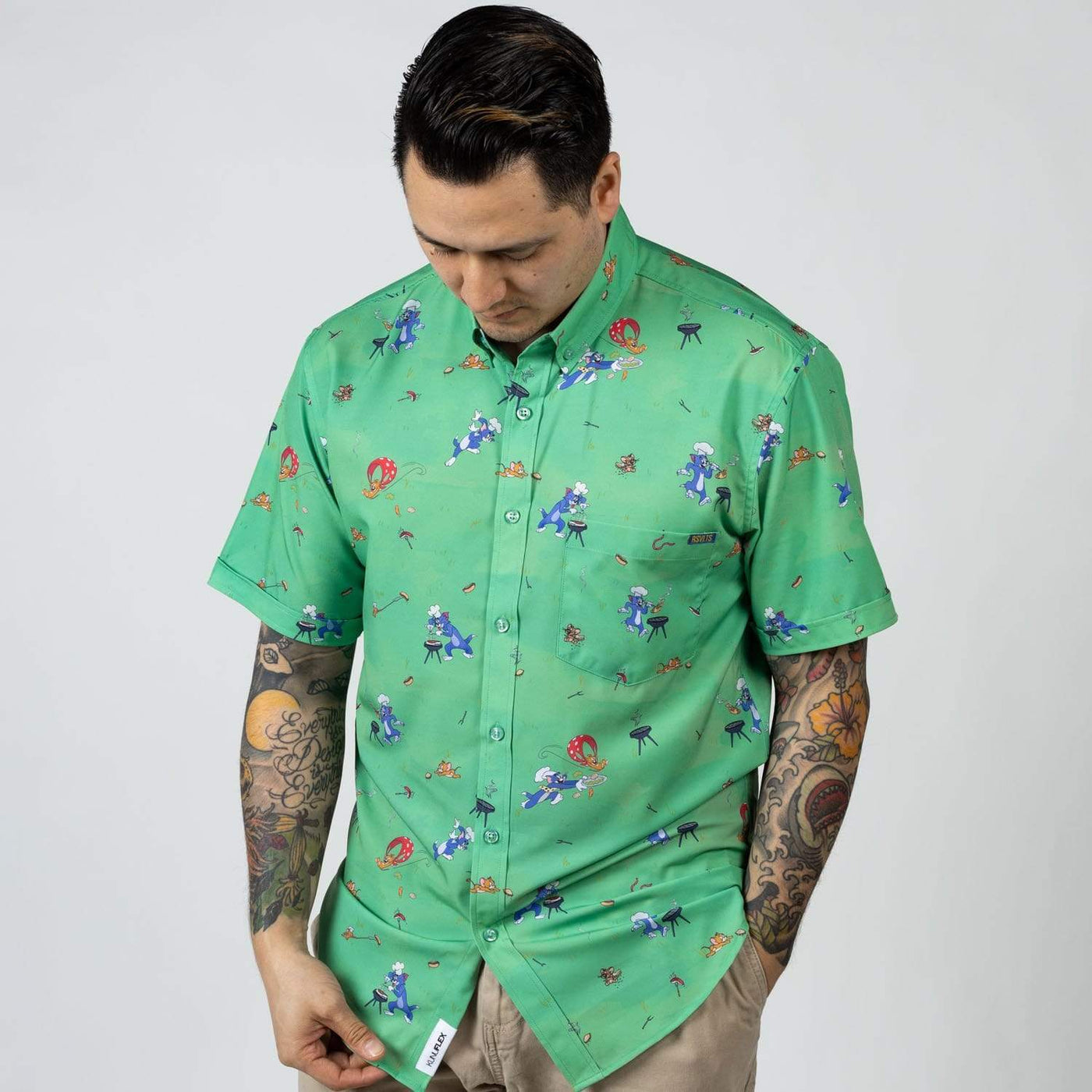 RSVLTS Tom and Jerry Brawl-B-Q KUNUFLEX Short Sleeve Shirt