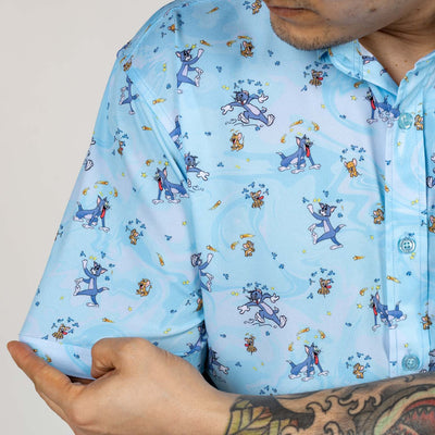RSVLTS Tom and Jerry Dazed and Confused KUNUFLEX Short Sleeve Shirt