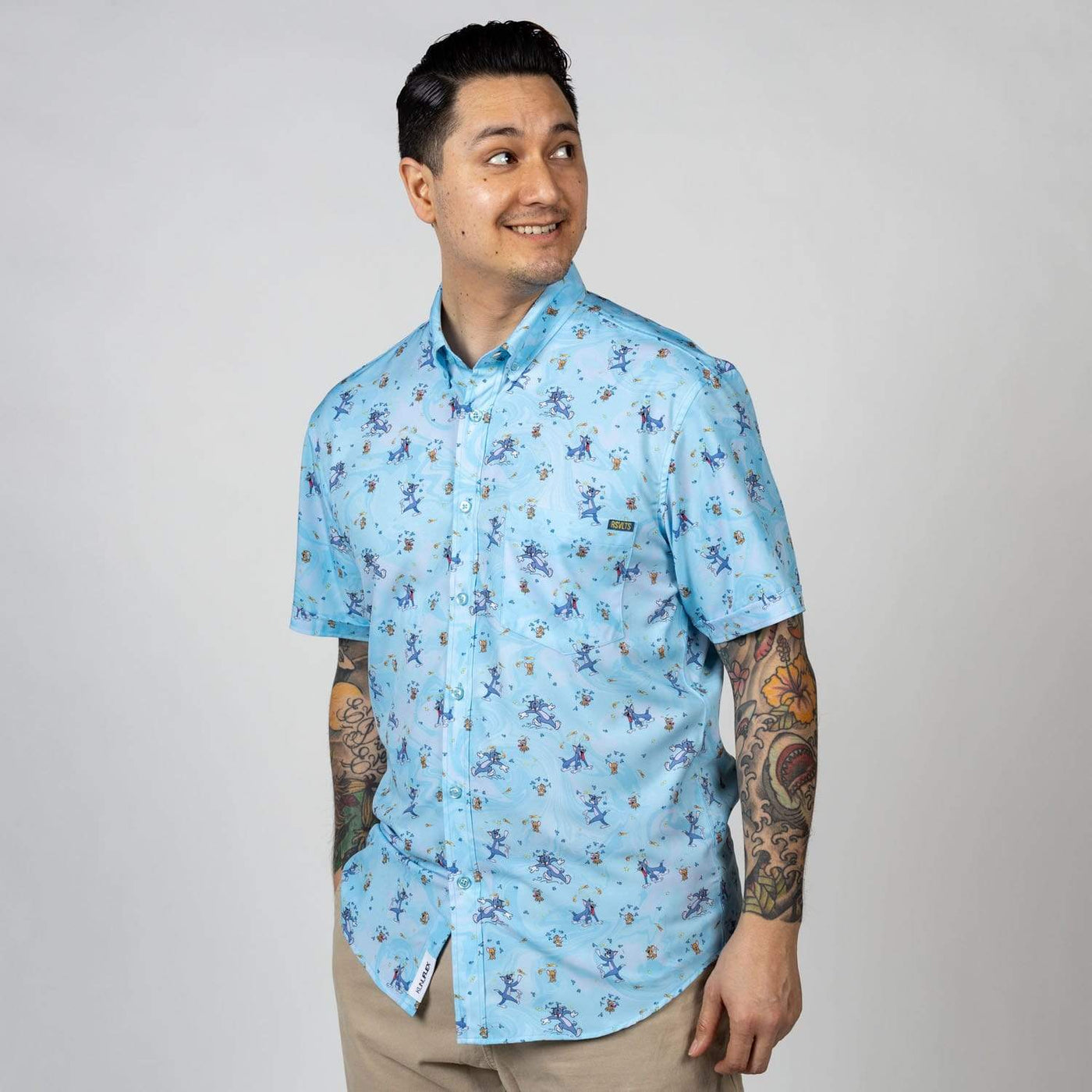 RSVLTS Tom and Jerry Dazed and Confused KUNUFLEX Short Sleeve Shirt