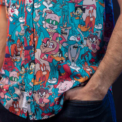 RSVLTS WB 100 Looney Tunes Heroes KUNUFLEX Short Sleeve Shirt